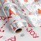 Christmas Reversible Wrapping Paper Roll-17in X 33ft(46.8 sqft)-Metallic Foil Shine Red and Gray Gnomes & Christmas Trees Patterns with Joy letterings,Snowflake,Candy Canes for Birthday,Party